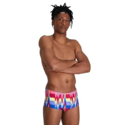Speedo Rainbow Wave 17cm Club Training Allover Swimming Brief